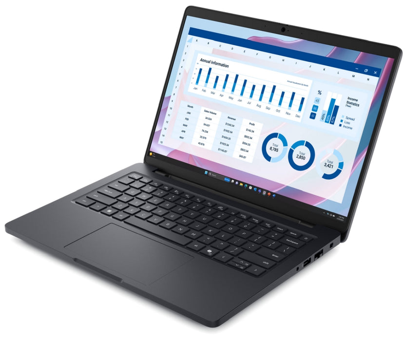 Dell Pro Max 14 MC14255, AMD Ryzen AI 7 PRO 350 (24MB кеш, 8 ядра, до 5.0GHz), 14" FHD+, LCD, 300 нита, 16GB: 1x16GB, LPDDR5x, 8000 MT/s, 512GB, SSD Gen4, интегрирана графика AMD Radeon, FHD HDR RGB камера, Wi-Fi 7, FPR, подсветка на клавиатурата, Win 11