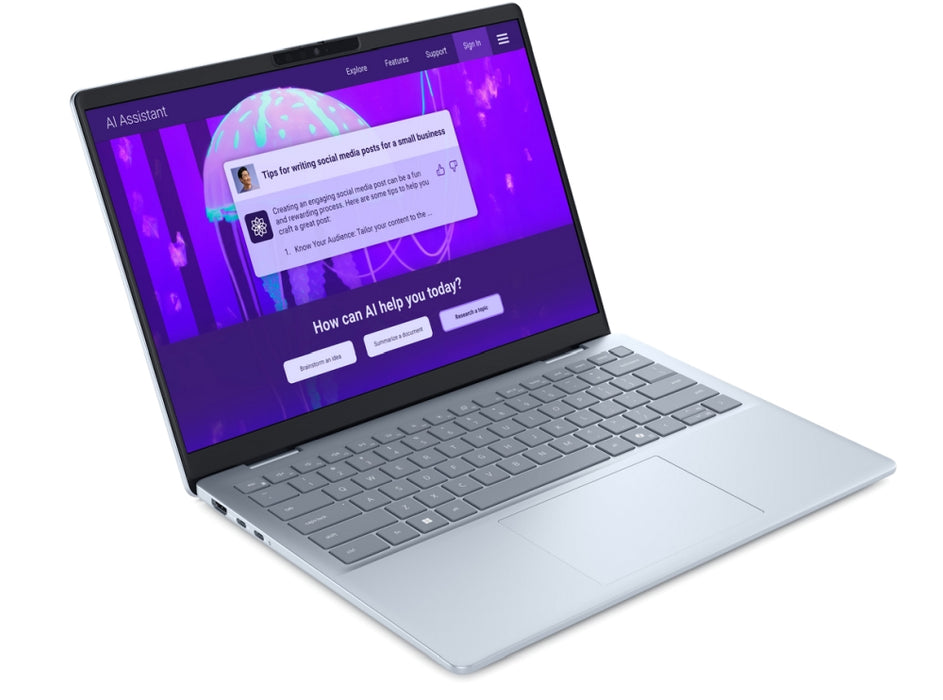 Dell 14 Plus DB14250, Intel Ultra 7 258V (47 TOPS NPU, 8 ядра, до 4.8 GHz), 14" 16:10 2.5K (2560x1600) AG 300nits WVA, 32GB, LPDDR5X, 8533MT/s (вграден), 1TB M.2 SSD PCIe, Intel Arc, FHD RGB и микрофон, Wi-Fi 7, FPR, подсветка на клавиатурата, Win 11 Home