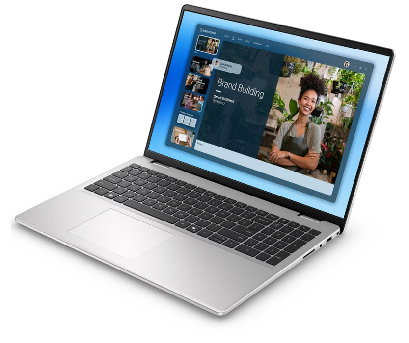 Dell 16 DC16251, Intel Core 7 150U (10 ядра, до 5.4 GHz), 16.0" FHD+ (1920x1200) AG, 300 нита, 16GB, 2x8GB, DDR5, 5200 MT/s, 1TB M.2 PCIe, NVIDIA GeForce MX570A с 2GB GDDR6, Cam, FPR, Wi-Fi 6E, подсветка на клавиатурата, Ubuntu, сребрист, алуминий 3 годин