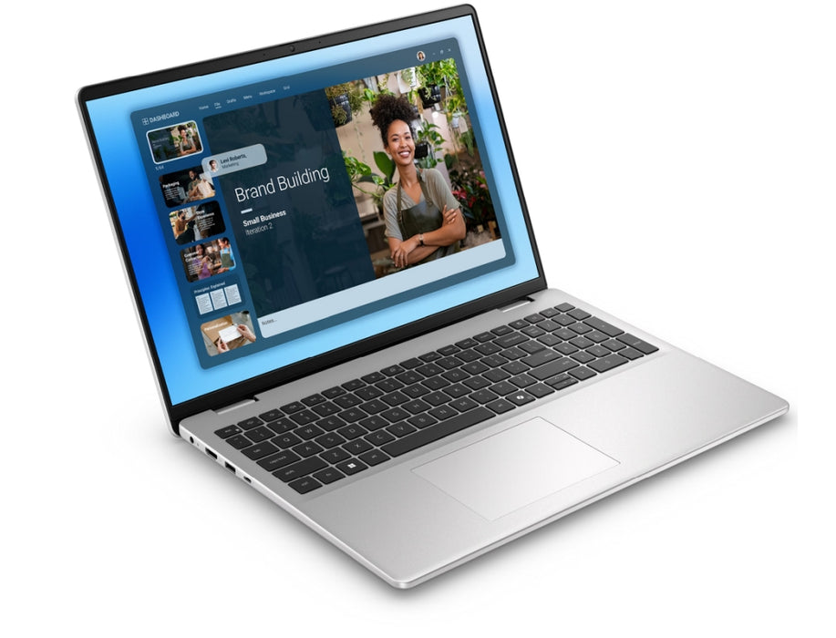 Dell 16 DC16251, Intel Core 7 150U (10 ядра, до 5.4 GHz), 16.0" FHD+ (1920x1200) AG, 300 нита, 16GB, 2x8GB, DDR5, 5200 MT/s, 1TB M.2 PCIe, NVIDIA GeForce MX570A с 2GB GDDR6, Cam, FPR, Wi-Fi 6E, подсветка на клавиатурата, Ubuntu, сребрист, алуминий 3 годин