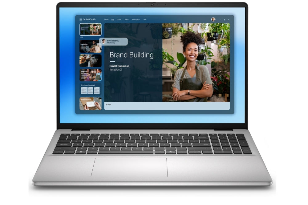Dell 16 DC16251, Intel Core 7 150U (10 ядра, до 5.4 GHz), 16.0" FHD+ (1920x1200) AG, 300 нита, 16GB, 2x8GB, DDR5, 5200 MT/s, 1TB M.2 PCIe, NVIDIA GeForce MX570A с 2GB GDDR6, Cam, FPR, Wi-Fi 6E, подсветка на клавиатурата, Ubuntu, сребрист, алуминий 3 годин