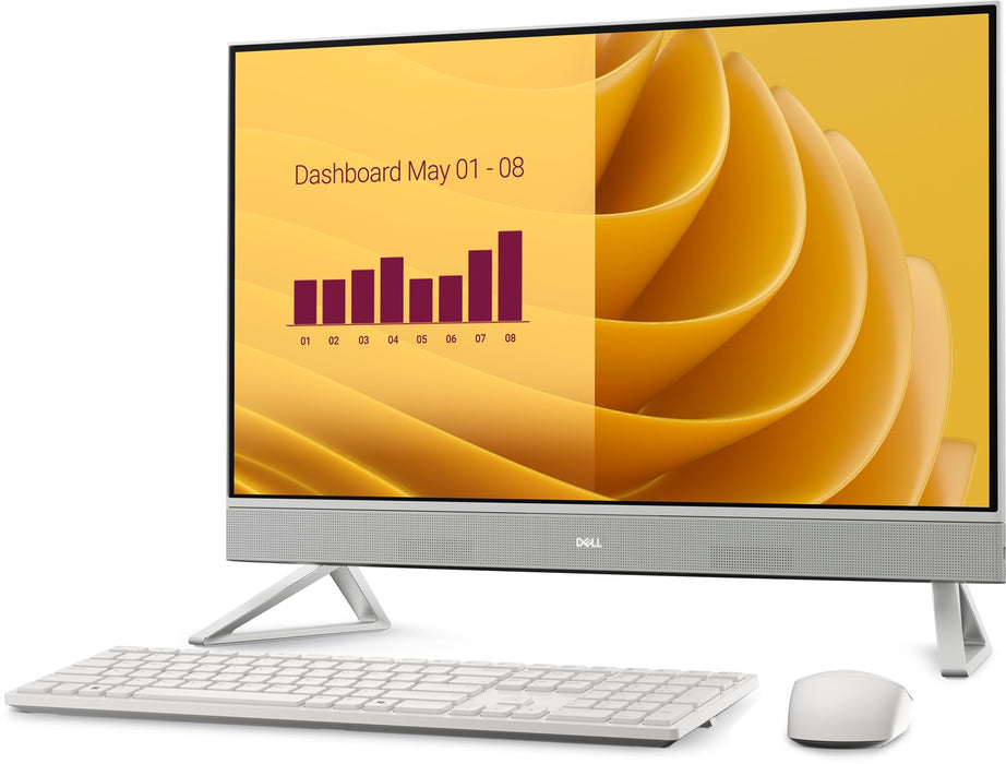 DELL EC27250 Intel Core 7 150U 68,6 см (27") 1920 x 1080 пиксела Тъчскрийн All-in-One PC 16 GB DDR5-SDRAM 1 TB SSD NVIDIA GeForce MX570A Windows 11 Pro Wi-Fi 6E (802.11ax) Перлен, Бял