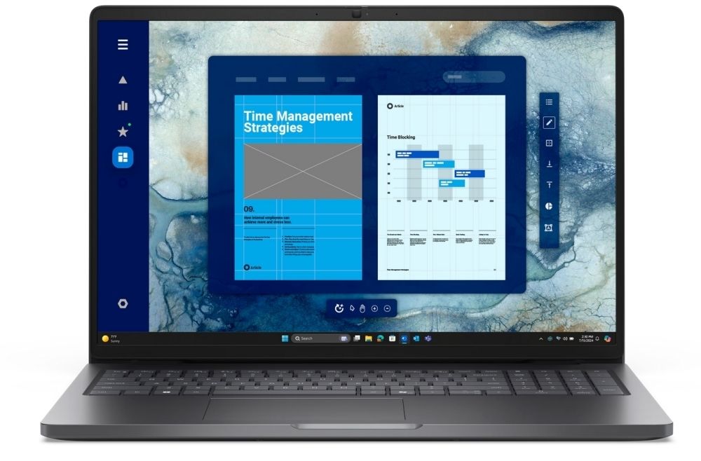 Лаптоп Dell - Pro 16 PC16250, 16'', FHD+, Core 5, 16GB/512GB, сив