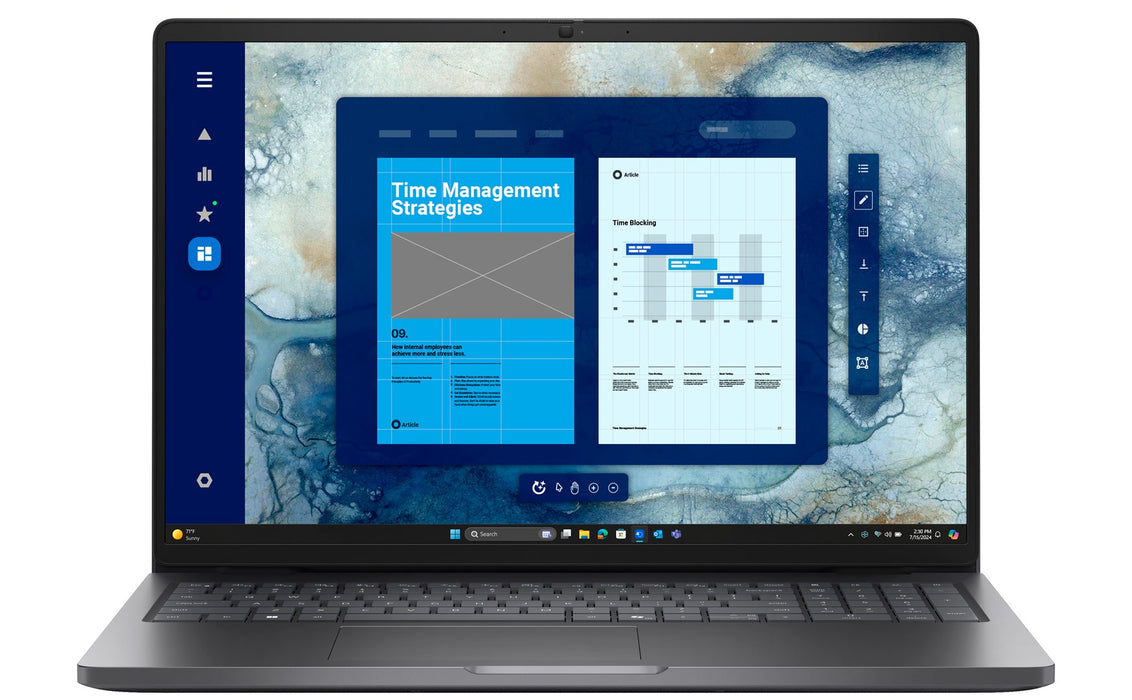 Лаптоп DELL Pro 16 PC16250 Intel Core 5 220U 40.6 см (16") Full HD+ 16 GB DDR5-SDRAM 512 GB SSD Wi-Fi 6E (802.11ax) Windows 11 Pro Черен