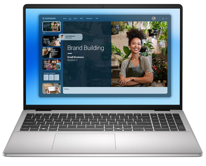 DELL DC16251 Лаптоп Intel Core 7 150U 40.6 см (16") Full HD+ 16 GB DDR5-SDRAM 512 GB SSD Wi-Fi 6E (802.11ax) Windows 11 Pro Platinum, Сребрист