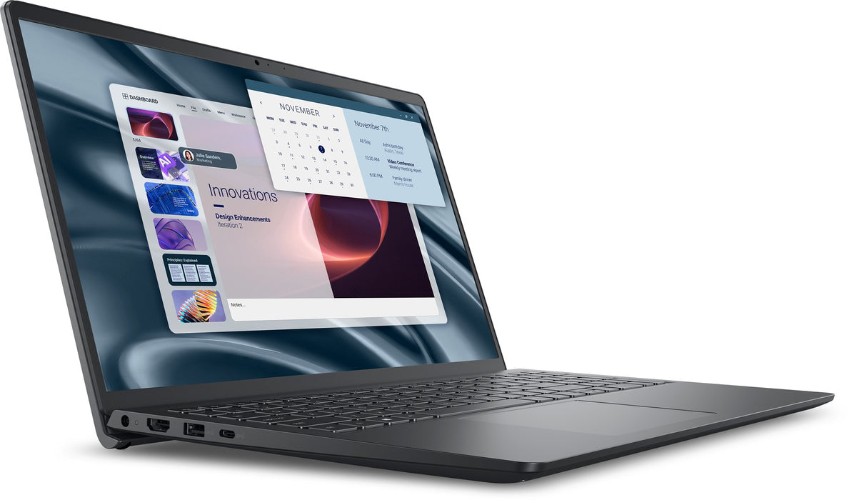 DELL PV15255 Лаптоп AMD Ryzen™ 5 7520U 39.6 см (15.6") Full HD 8 GB LPDDR5-SDRAM 512 GB SSD Wi-Fi 5 (802.11ac) Windows 11 Pro Черен
