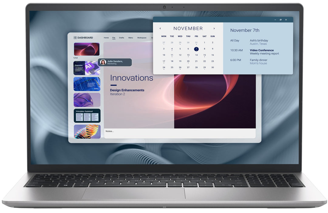 Dell Pro 15 Essential i5-1334U 15.6" FHD 120Hz 250 нита 16GB DDR5 4400 1TB SSD Intel UHD Graphics 1080p уеб камера 54Wh Windows 11 Pro Platinum Silver (алуминий) 3 години гаранция + Dell Optical Mouse-MS116 Black