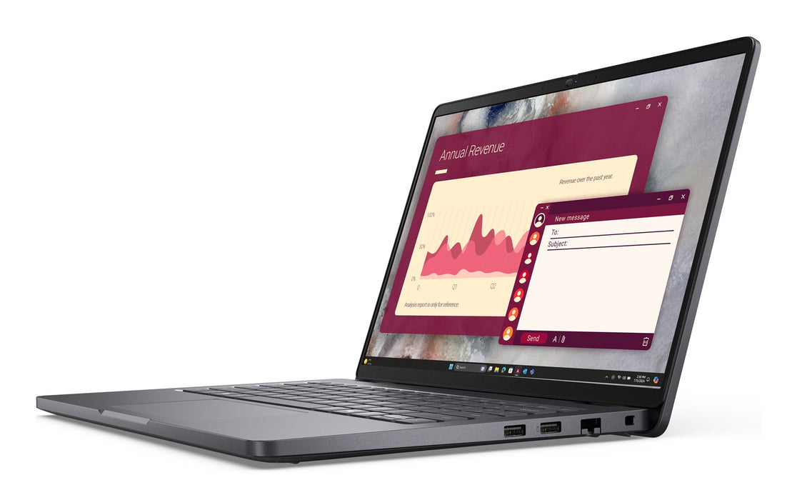 Лаптоп DELL Pro 14 PC14250 Intel Core 7 150U, 35.6 см (14"), Full HD+, 16 GB DDR5-SDRAM, 512 GB SSD, Wi-Fi 6E (802.11ax), Windows 11 Pro, черен