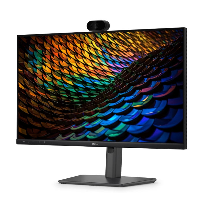 Dell P2426HEB, 23.8" конферентен монитор, IPS антирефлексно покритие, 5ms, 120 Hz, 1500:1, 300 cd/m2, FHD 1920x1080, 99% sRGB, HDMI, DisplayPort, USB-C хъб, RJ45, уеб камера, микрофон, разделители, KVM превключвател, PD 90W, регулируема височина, завъртан