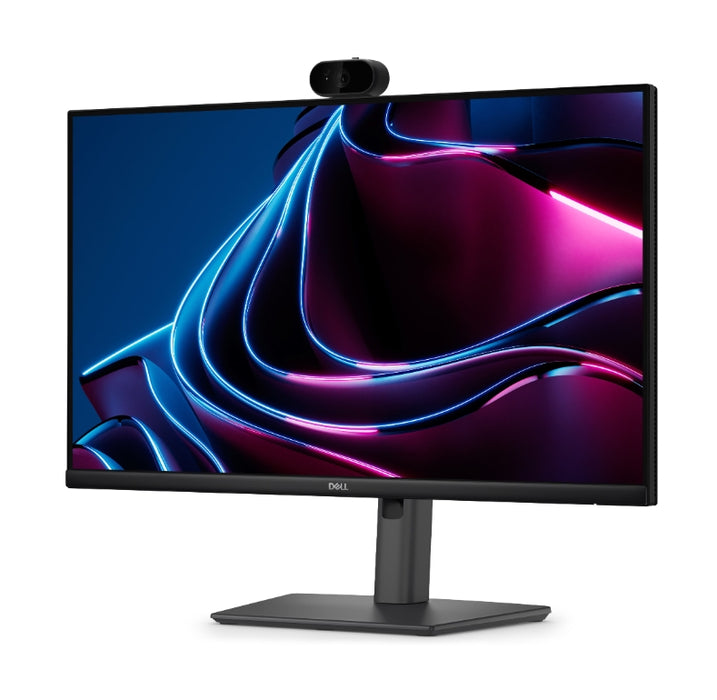 Dell P2426HEV, 23.8" монитор с уеб камера, IPS антирефлексно покритие, 5ms, 120 Hz, 1500:1, 300 cd/m2, FHD 1920x1080, 99% sRGB, HDMI, DisplayPort, USB-C хъб, RJ45, уеб камера, KVM превключвател, PD 90W, регулируема височина, завъртане, въртене, накланяне,