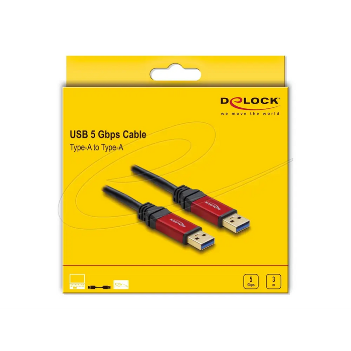 Delock Cable USB 3.2 Type-A male > USB 3.0 Type-A male 3 m