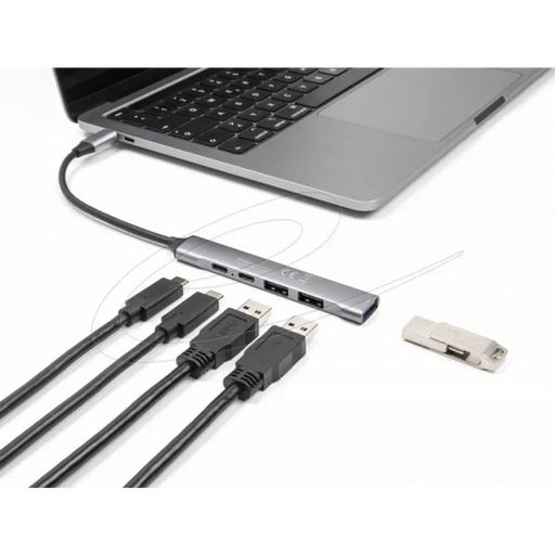 Delock Хъб USB-C 4 порта 1 x USB-A 10 Gbps 2 x USB-A 1 x