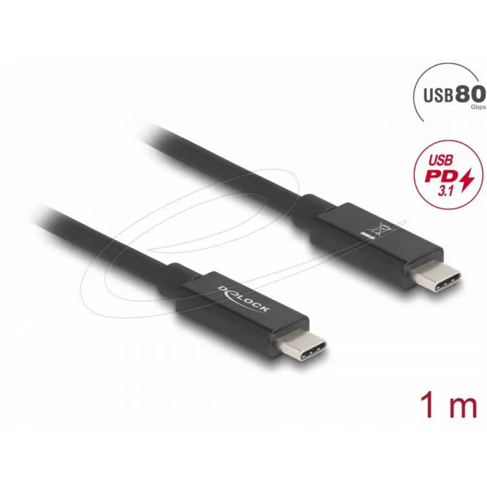 Delock Кабел E-Marker USB-C 80 Gbps 16K 60 Hz PD 3.1 240 W