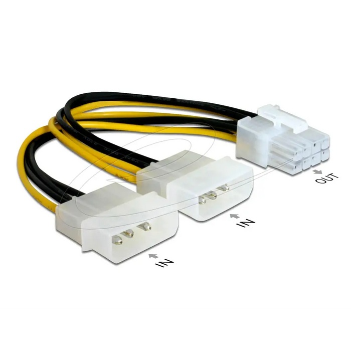 Delock Кабел PCI Express захранване 8 pin към 2 x 5¼“