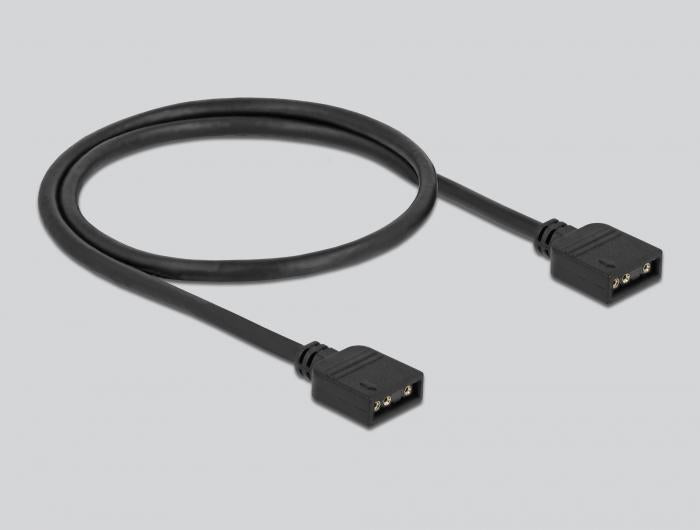 RGB хъб Delock, 10 портов ARGB LEDs, Черен