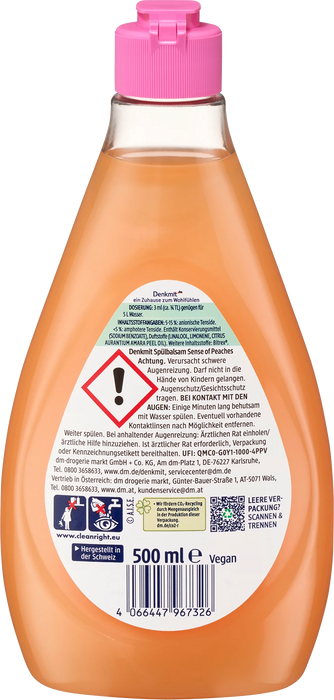 Балсам за съдове Sense of Peaches, 500 ml