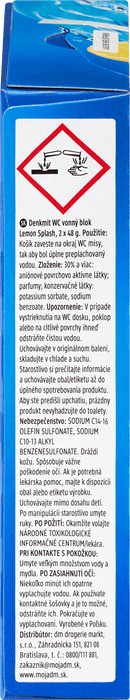 Блокче за тоалетна Lemon Splash, 2x48g, 2 бр