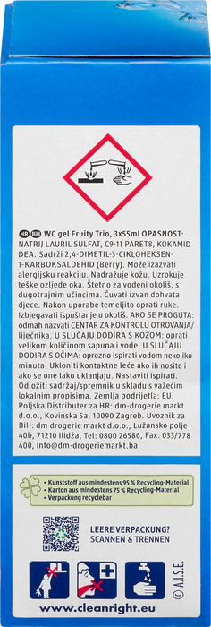 Блокчета за тоалетна Fruity Trio, 3 бр