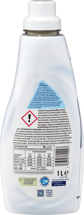 Гел за пране за деликатни тъкани White, 40 пранета, 1 l