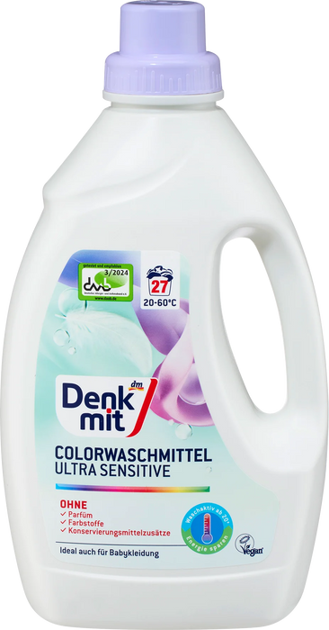 Гел за цветно пране Ultra Sensitive, 27 пранета, 27 пране