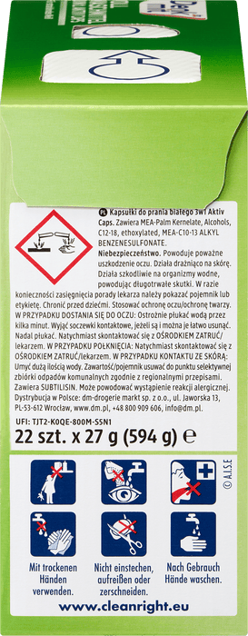 Капсули за бяло пране 3в1 Aktiv Caps, 22 бр