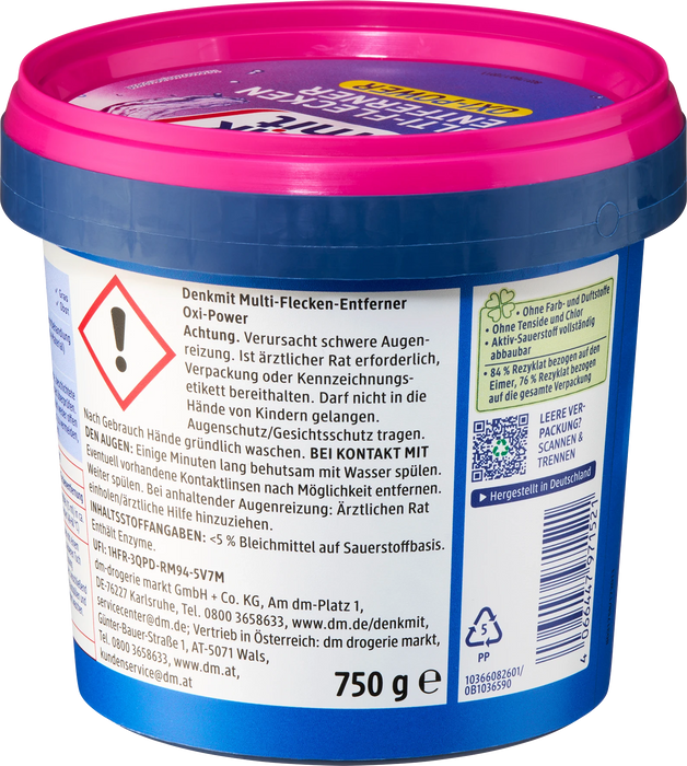 Мултифункционален препарат срещу упорити петна Oxi Power, 750 g
