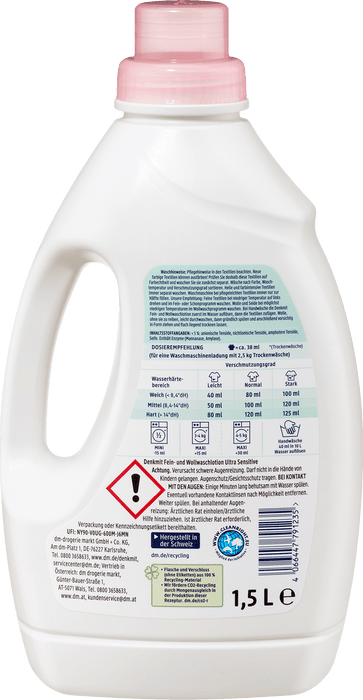 Препарат за пране на фини и вълнени тъкани Ultra Sensitive, 30 пране