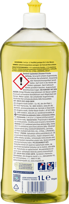 Препарат за съдове Лимонена свежест, 1 000 ml