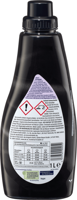 Течен перилен препарат Black Sensation, 40 пранета, 1 000 ml
