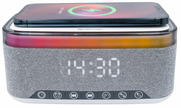 Denver FM радиочасовник с Bluetooth и безжично зареждане CRQ-225