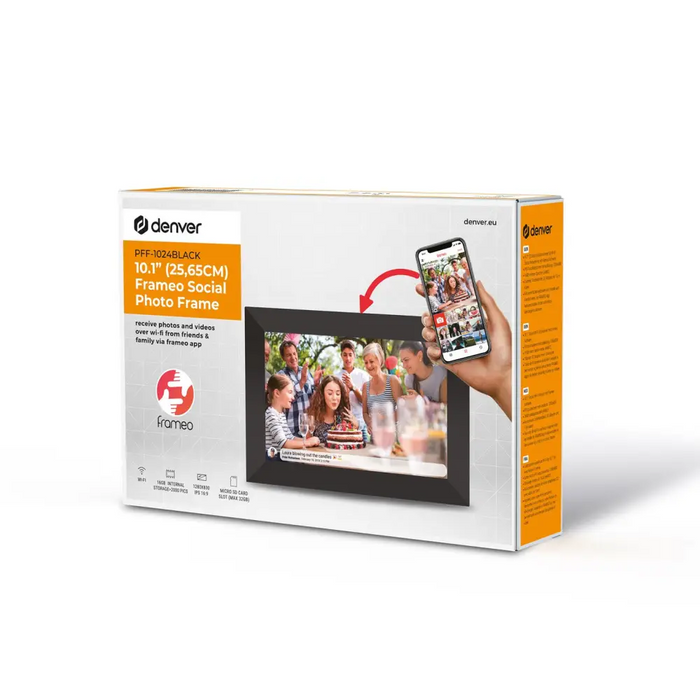 Denver Frameo PFF-1024B 10,1’’ цифрова рамка - черна