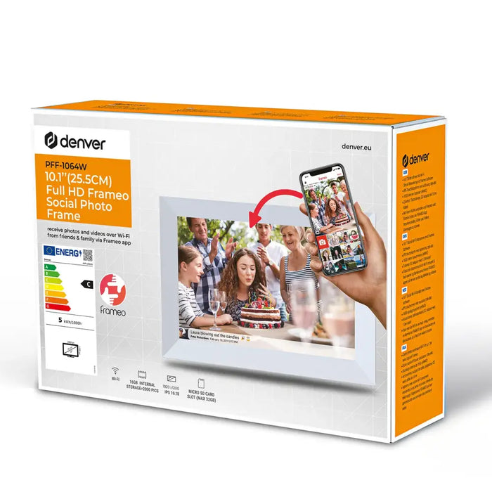 Denver Frameo PFF-1064W 10,1’’ цифрова рамка - бяла