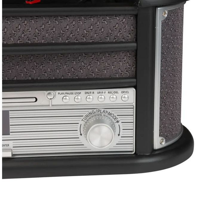 DENVER Ретро дървен грамофон и касетофон с DAB MRD-51 BLACK