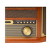 DENVER Ретро дървен грамофон и касетофон с DAB MRD-51 BROWN