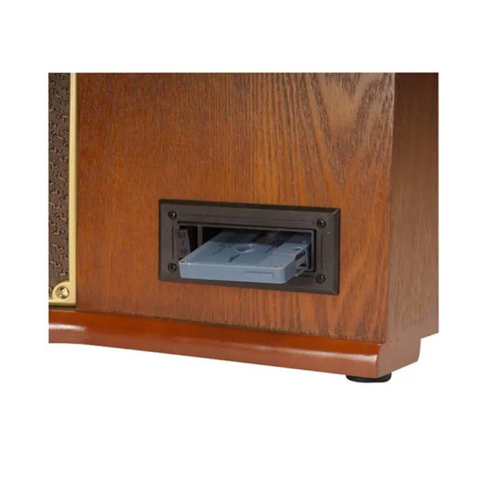 DENVER Ретро дървен грамофон и касетофон с DAB MRD-51 BROWN