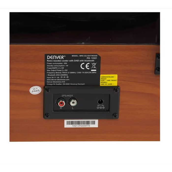 DENVER Ретро музикален център с DAB+ и FM радио MRD-52