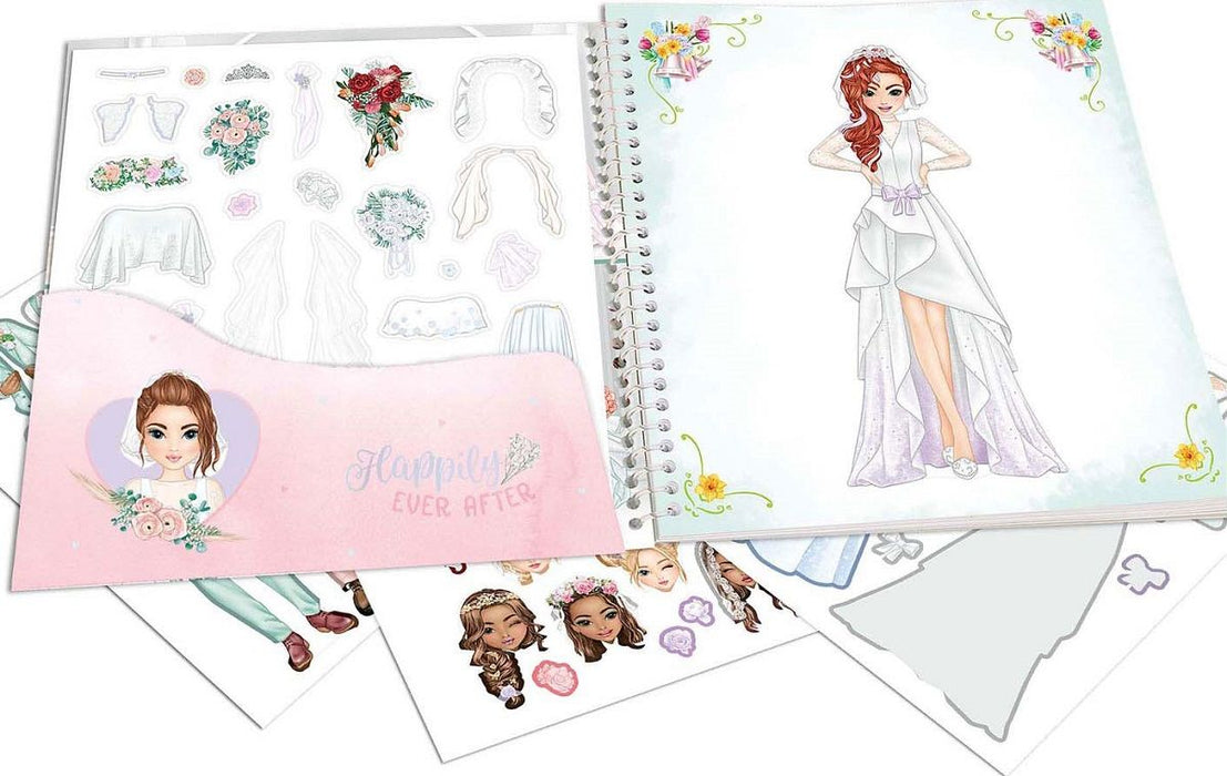 Книжка със стикери Depesche TopModel - Dress Me Up, Wedding