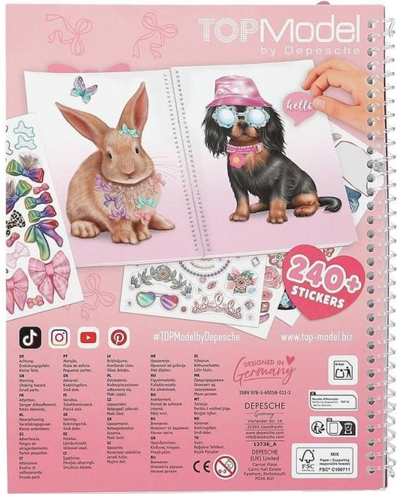 Книжка със стикери Depesche TopModel - Cute Animals