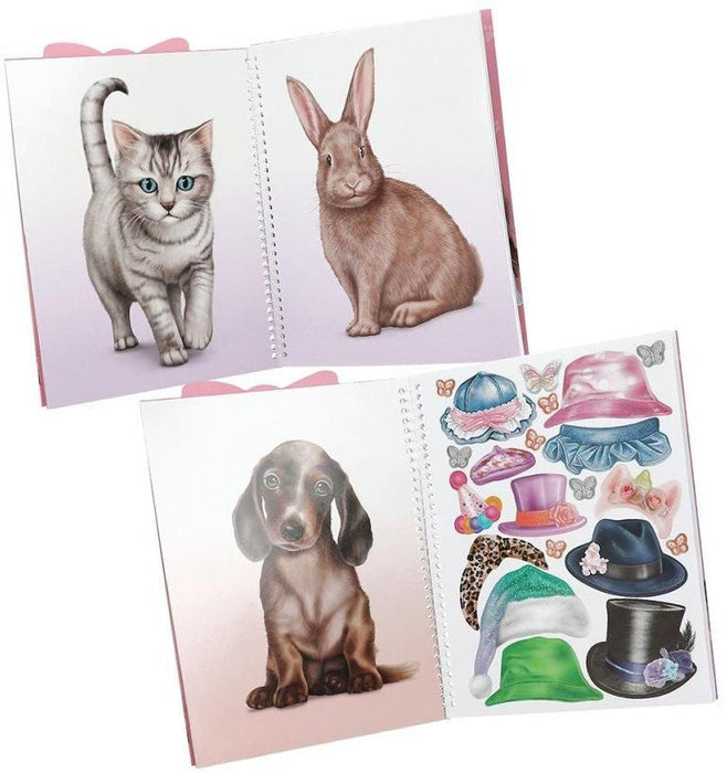Книжка със стикери Depesche TopModel - Cute Animals