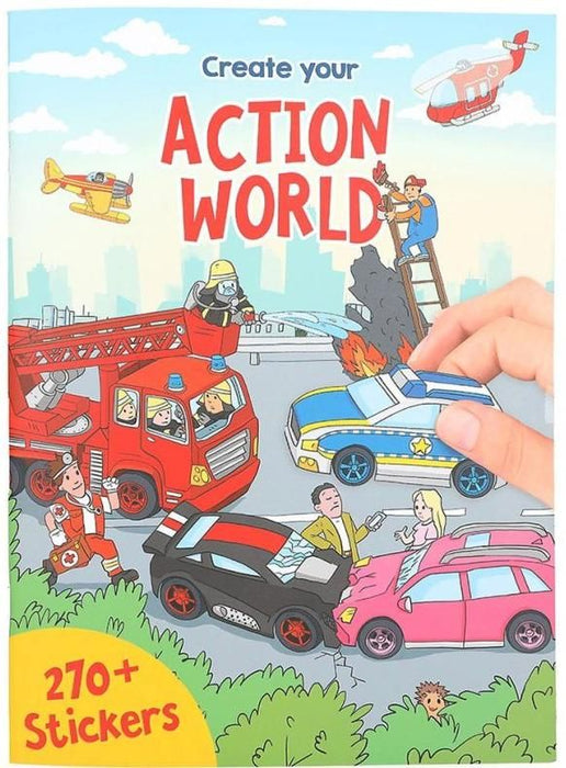 Книжка със стикери Depesche - Action World, 270 стикера