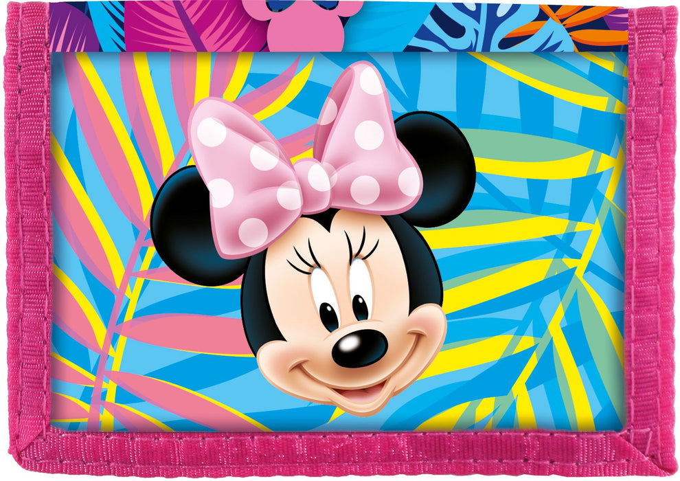 Портмоне Derform Minnie Mouse - Spring Palms, с велкро лента