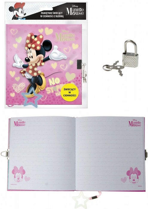 Таен дневник Derform Disney - Minnie Mouse, светещ