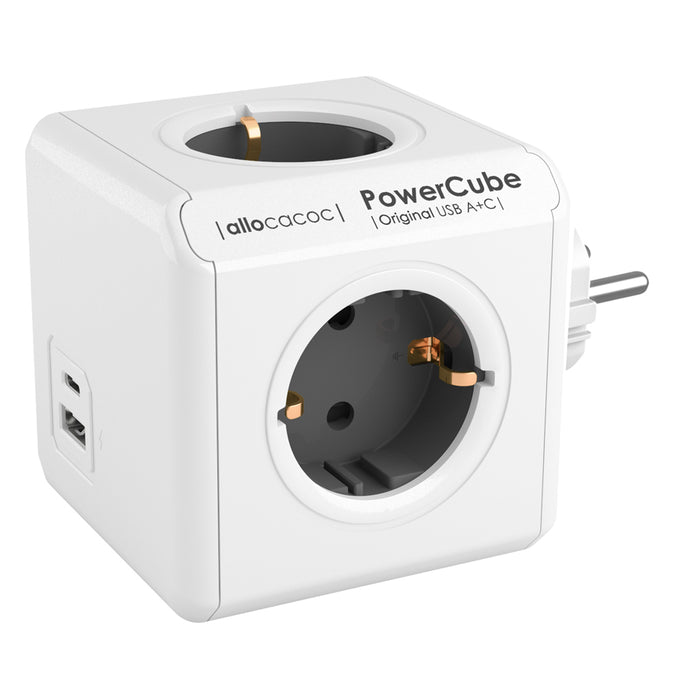 Разклонител DESIGNNEST 10432 USB A+C GREY