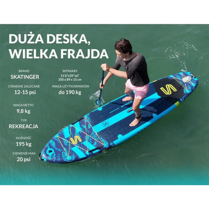 Деска SUP SKATINGER Asiaticus 350x89x15 cm Yoga