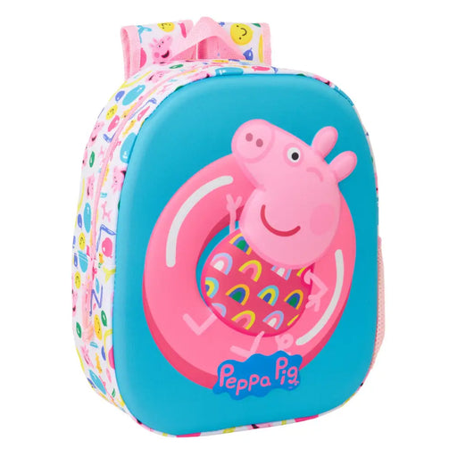 Детска раница Peppa Pig Син Бял Розов 27 x 33 x 10 cm 3D