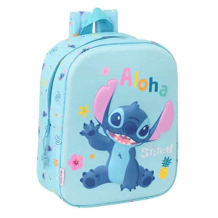 Детска раница Lilo & Stitch Светло син 22 x 27 x 10 cm 3D