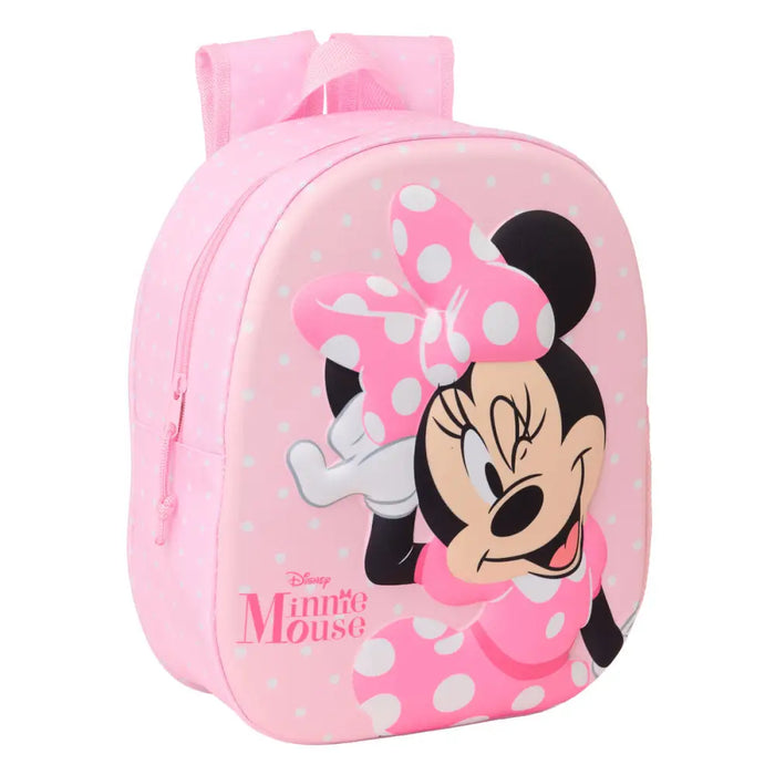 Детска раница Minnie Mouse Розов 27 x 33 x 10 cm 3D