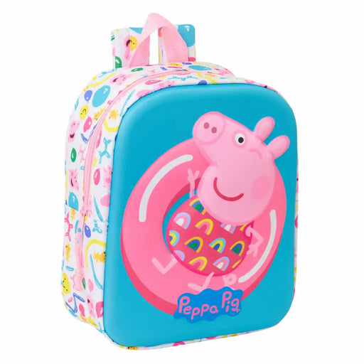Детска раница Peppa Pig Син Бял Розов 22 x 27 x 10 cm 3D