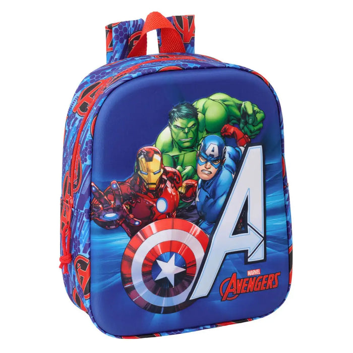 Детска раница The Avengers Червен Тъмно синьо 22 x 27 x 10
