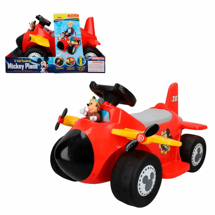Детска Електрическа Кола Mickey Mouse Батерия Малък Самолет